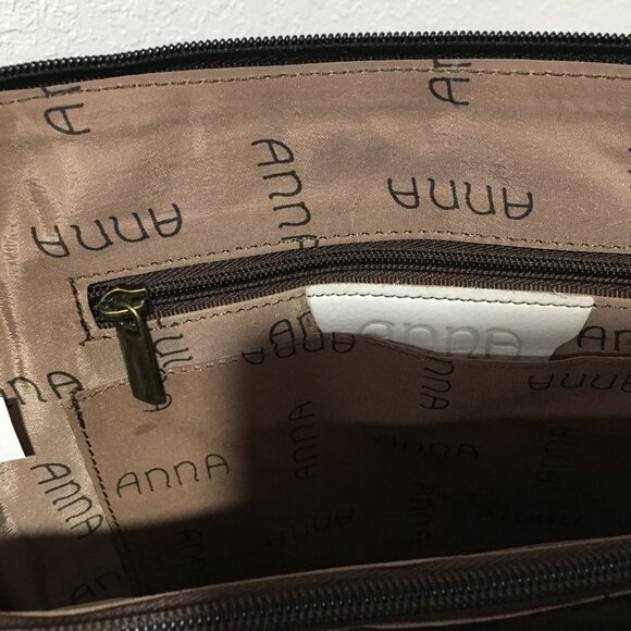 NEW Anna by Anuschka "Floral Paradise Tan" slim crossbody satchel - multi - Picture 6 of 7